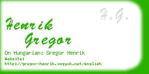 henrik gregor business card